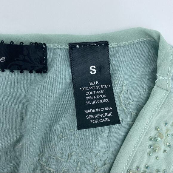 BKE  Tank Top Women's Small Seafoam Green Sequined & Beaded  Dressy - Picture 3 of 6